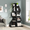 5-Tier Corner Shelf, Modern Wall Corner Bookshelf Bookcase