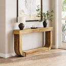 70.9" Solid Wood Console Table with U-Shaped Pedestal