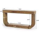 70.9" Solid Wood Console Table with U-Shaped Pedestal