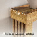 70.9" Solid Wood Console Table with U-Shaped Pedestal