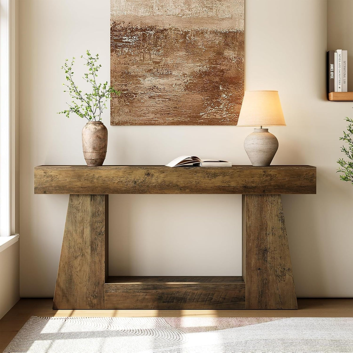 63" Console Table, Wooden Sofa Table for Hallway & Entryway, photo 2 of 3