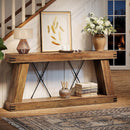 70.9" Console Table, Farmhouse Sofa & Entryway Table with Sturdy Base