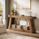 70.9" Console Table, Farmhouse Sofa & Entryway Table with Sturdy Base
