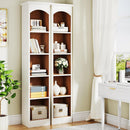 Narrow Bookcase, 5-Tier Cube Bookshelf and Display Rack with Storage
