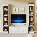 Narrow Bookcase, 5-Tier Cube Bookshelf and Display Rack with Storage