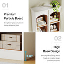 Narrow Bookcase, 5-Tier Cube Bookshelf and Display Rack with Storage