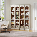 Narrow Bookcase, 5-Tier Cube Bookshelf and Display Rack with Storage