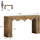 63" Console Table, Wooden Sofa Table Entryway Table with Storage