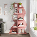 5-Tier Corner Shelf, Modern Wall Corner Bookshelf Bookcase