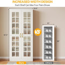 8-Tier Shoe Storage Cabinet with Adjustable Shelves