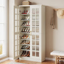 8-Tier Shoe Storage Cabinet with Adjustable Shelves