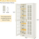 8-Tier Shoe Storage Cabinet with Adjustable Shelves