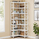 Corner Bookcase, 7-Tier Corner Bookshelf & Display Rack