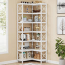 Corner Bookcase, 7-Tier Corner Bookshelf & Display Rack