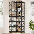 Corner Bookcase, 7-Tier Corner Bookshelf & Display Rack