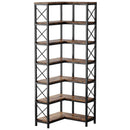 Corner Bookcase, 7-Tier Corner Bookshelf & Display Rack