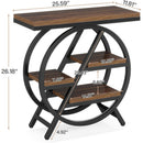 4-Tier Industrial End Table with Storage Shelves
