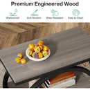 3-Tier Industrial End Table with Round Metal Frame
