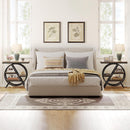 4-Tier Industrial End Table with Storage Shelves