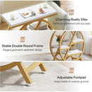 4-Tier Industrial End Table with Storage Shelves