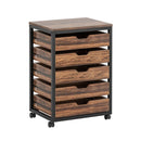 5/7 Drawer Chest of Drawers, Rolling Wooden Storage Dresser Cabinet