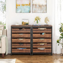 5/7 Drawer Chest of Drawers, Rolling Wooden Storage Dresser Cabinet