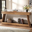 70.8" Console Table, Farmhouse Sofa Table with Storage