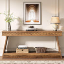 70.8" Console Table, Farmhouse Sofa Table with Storage