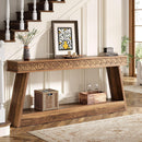 70.8" Console Table, Farmhouse Sofa Table with Storage