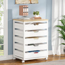 5/7 Drawer Chest of Drawers, Rolling Wooden Storage Dresser Cabinet