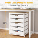 5/7 Drawer Chest of Drawers, Rolling Wooden Storage Dresser Cabinet
