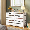 5/7 Drawer Chest of Drawers, Rolling Wooden Storage Dresser Cabinet