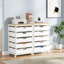 5/7 Drawer Chest of Drawers, Rolling Wooden Storage Dresser Cabinet