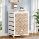 5/7 Drawer Chest of Drawers, Rolling Wooden Storage Dresser Cabinet