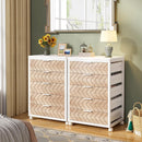 5/7 Drawer Chest of Drawers, Rolling Wooden Storage Dresser Cabinet