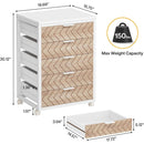 5/7 Drawer Chest of Drawers, Rolling Wooden Storage Dresser Cabinet