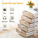 5/7 Drawer Chest of Drawers, Rolling Wooden Storage Dresser Cabinet