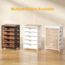 5/7 Drawer Chest of Drawers, Rolling Wooden Storage Dresser Cabinet