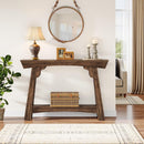 41" Console Table, Farmhouse 2-Tier Sofa Table with Storage Shelf