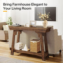 41" Console Table, Farmhouse 2-Tier Sofa Table with Storage Shelf
