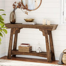 41" Console Table, Farmhouse 2-Tier Sofa Table with Storage Shelf
