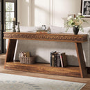 70.8" Console Table, Farmhouse Sofa Table with Storage