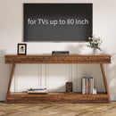 70.8" Console Table, Farmhouse Sofa Table with Storage