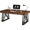 63" Farmhouse Executive Desk with X-Shaped Legs