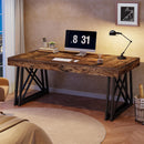 63" Farmhouse Executive Desk with X-Shaped Legs