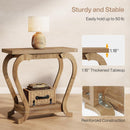 2-Tier End Table, Narrow Accent Side Table with Storage Shelf