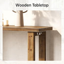 Farmhouse Solid Wood Console Table with Storage Shelf