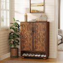 31.5" Shoe Storage Cabinet, 6-Tier Shoe Rack with Adjustable Shelves