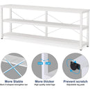 3-Tier Sofa Console Table with Metal Frame