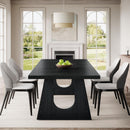 70" Wood Dining Table, Rectangular Kitchen Table for 6-8 People